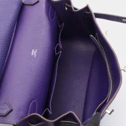 Pre Owned حقيبة هيرمس جيبسيير 28 إيريس كتف توريلون كليمنس جلد بنفسجي