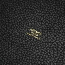 مملوكة مسبقًا حقيبة هيرمس بيكوتين لوك في جلد توريلون كليمونس لونه أسود مقاس متوسط