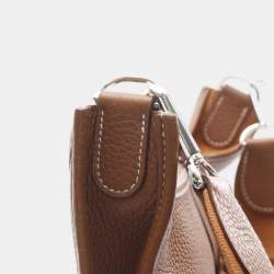 مملوكة مسبقًا Hermes Evelyn 3 Trois Pm Shoulder Bag In Taurillon Clemence Leather Brown