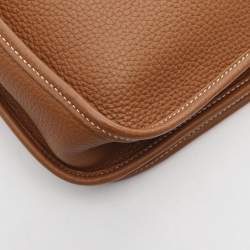 مملوكة مسبقًا Hermes Evelyn 3 Trois Pm Shoulder Bag In Taurillon Clemence Leather Brown