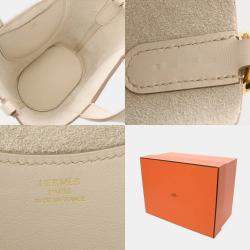 Pre Owned Hermes In The Loop 18 Beige Taurillon Clemence Leather Shoulder Bag