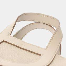 Pre Owned Hermes In The Loop 18 Beige Taurillon Clemence Leather Shoulder Bag