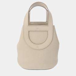 Pre Owned Hermes In The Loop 18 Beige Taurillon Clemence Leather Shoulder Bag