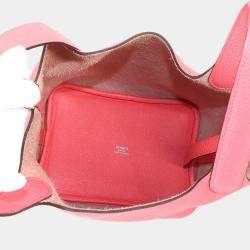 مملوكة مسبقًا حقيبة هيرمس بيكوتين لوك 18 حقيبة يدوية جلد توريلون كليمونس مع روز أزالي