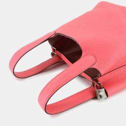 مملوكة مسبقًا حقيبة هيرمس بيكوتين لوك 18 حقيبة يدوية جلد توريلون كليمونس مع روز أزالي