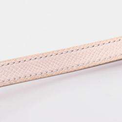 Pre Owned Hermes Nap To Go Pink Calfskin Epsom Leather Shoulder Bag