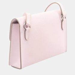 Pre Owned Hermes Nap To Go Pink Calfskin Epsom Leather Shoulder Bag