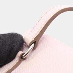 Pre Owned Hermes Nap To Go Pink Calfskin Epsom Leather Shoulder Bag