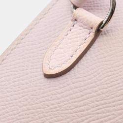 Pre Owned Hermes Nap To Go Pink Calfskin Epsom Leather Shoulder Bag