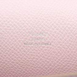 Pre Owned Hermes Nap To Go Pink Calfskin Epsom Leather Shoulder Bag