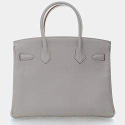 Pre Owned Hermes Gris Perle Togo Birkin 30