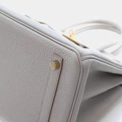 Pre Owned Hermes Gris Perle Togo Birkin 30