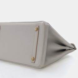 Pre Owned Hermes Gris Perle Togo Birkin 30