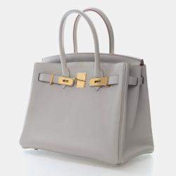 Pre Owned Hermes Gris Perle Togo Birkin 30