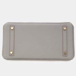 Pre Owned Hermes Gris Perle Togo Birkin 30