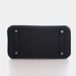 Pre Owned Hermes Birkin 25 Black Togo Calfskin Leather Top Handle Bag