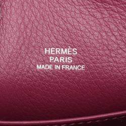Pre Owned Hermes Purple Micro Mini Evercolor Bolide 1923