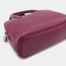 Pre Owned Hermes Purple Micro Mini Evercolor Bolide 1923