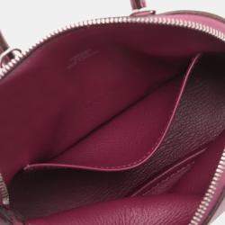 Pre Owned Hermes Purple Micro Mini Evercolor Bolide 1923