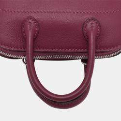 Pre Owned Hermes Purple Micro Mini Evercolor Bolide 1923