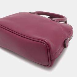 Pre Owned Hermes Purple Micro Mini Evercolor Bolide 1923