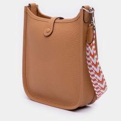 Pre Owned Hermes Brown Clemence Evelyne TPM 16