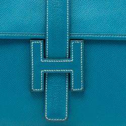 مملوكة مسبقًا حقيبة هيرمس جيجي 29 جلد إيبسوم أزرق