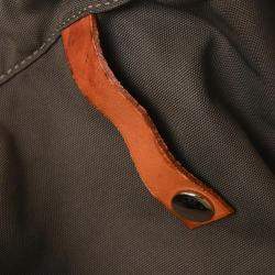 Pre Owned Hermes Beige Toile Chevron Sac de Pansage Bucket Shoulder Bag