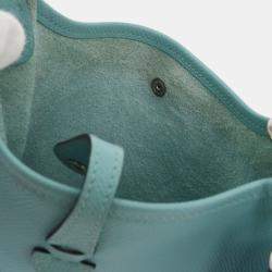 Pre Owned Hermes Evelyne 16 Blue Atoll Epsom Calfskin Leather Shoulder Bag