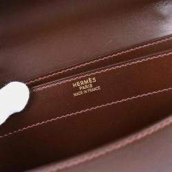 Pre Owned Hermes Sac a Depeches 38 Brown Box Calfskin Leather Briefcase Bag