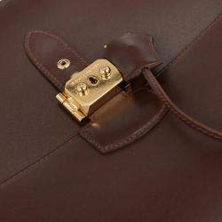 Pre Owned Hermes Sac a Depeches 38 Brown Box Calfskin Leather Briefcase Bag