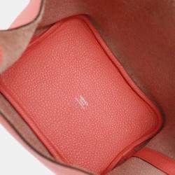 Pre Owned حقيبة يد هيرمس بيكوتين لوك 18 بي إم جلد توريلون روز أزالي