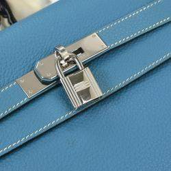 Pre Owned حقيبة هيرمس كيلي ريتورن 32 بلو جين توغو ٢ واي