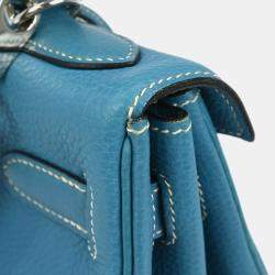 Pre Owned حقيبة هيرمس كيلي ريتورن 32 بلو جين توغو ٢ واي