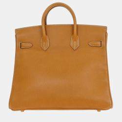 Pre Owned Hermes Natural Sable Ardennes Haut a Courroies 32 Handbag