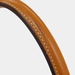 Pre Owned Hermes Birkin 35 Gold Gulliver Leather Top Handle Bag