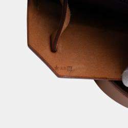 Pre Owned Hermes Brown Purple Toile Herbag Zip 31