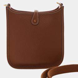 Pre Owned Hermes Brown Togo Evelyne TPM 16