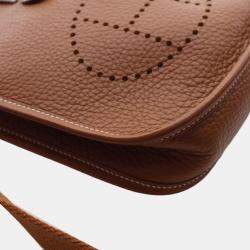 Pre Owned Hermes Brown Togo Evelyne TPM 16