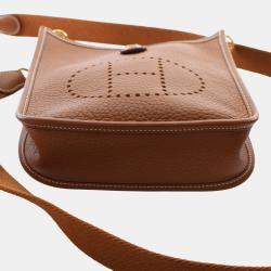 Pre Owned Hermes Brown Togo Evelyne TPM 16