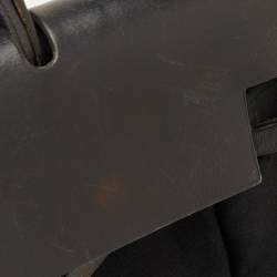 Pre Owned حقيبة هيرمس هيرباغ 39 توال أسود وقماش جلد فاش