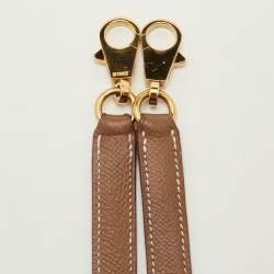 Pre Owned Hermes Kelly Sellier 28 Gold Finish Gold Courchevel Leather Top Handle Bag