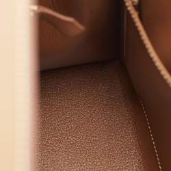 Pre Owned Hermes Kelly Sellier 28 Gold Finish Gold Courchevel Leather Top Handle Bag