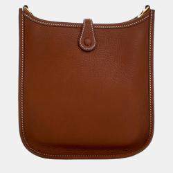 Pre Owned Hermes Brown Barenia Evelyne TPM 16