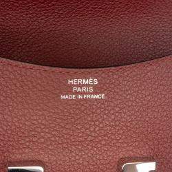 Pre Owned Hermes Pink Red Clemence Constance Slim Wallet