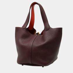 Pre Owned حقيبة هيرمس بيكوتين لوك 22 إكلات جلد كليمانس وسويفت بنفسجي