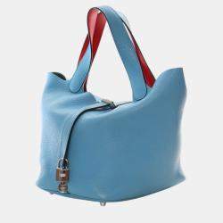 مملوكة مسبقًا حقيبة هيرمس بيكوتين لوك 22 إكلات كليمونس وسويفت أزرق أحمر