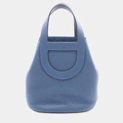 Pre Owned Hermes Blue Clemence and Swift In The Loop 18