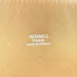 Pre Owned Hermes Bolide 31 2-Way Bag Shoulder Tote Handbag Taurillon Clemence Leather Etoupe Gray