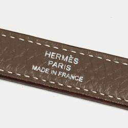 Pre Owned Hermes Bolide 31 2-Way Bag Shoulder Tote Handbag Taurillon Clemence Leather Etoupe Gray